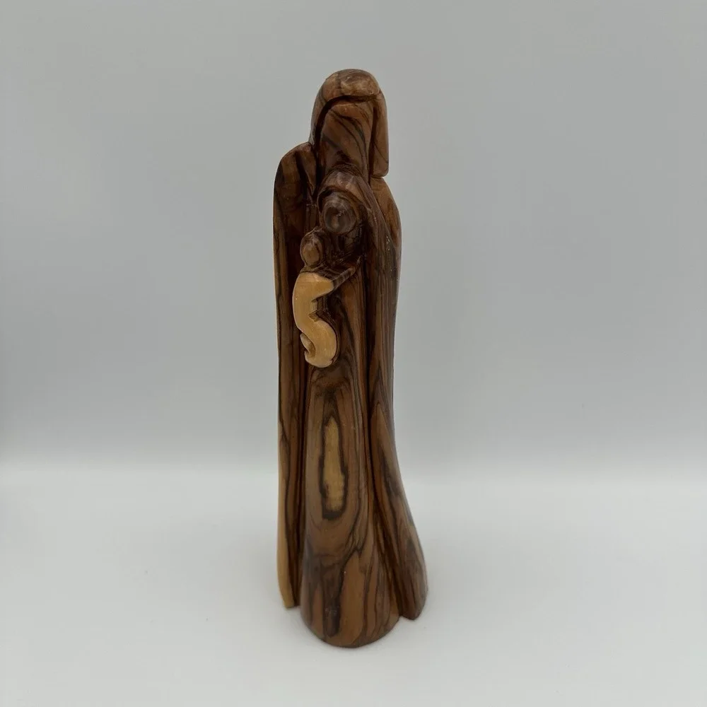 Holy Family‎ Hand Carved Olive Wood Baby Jesus Mary Joseph Statue Christmas